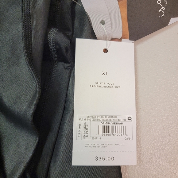 Isabel Maternity Active High Gloss Leggings Size XL - Picture 8 of 8